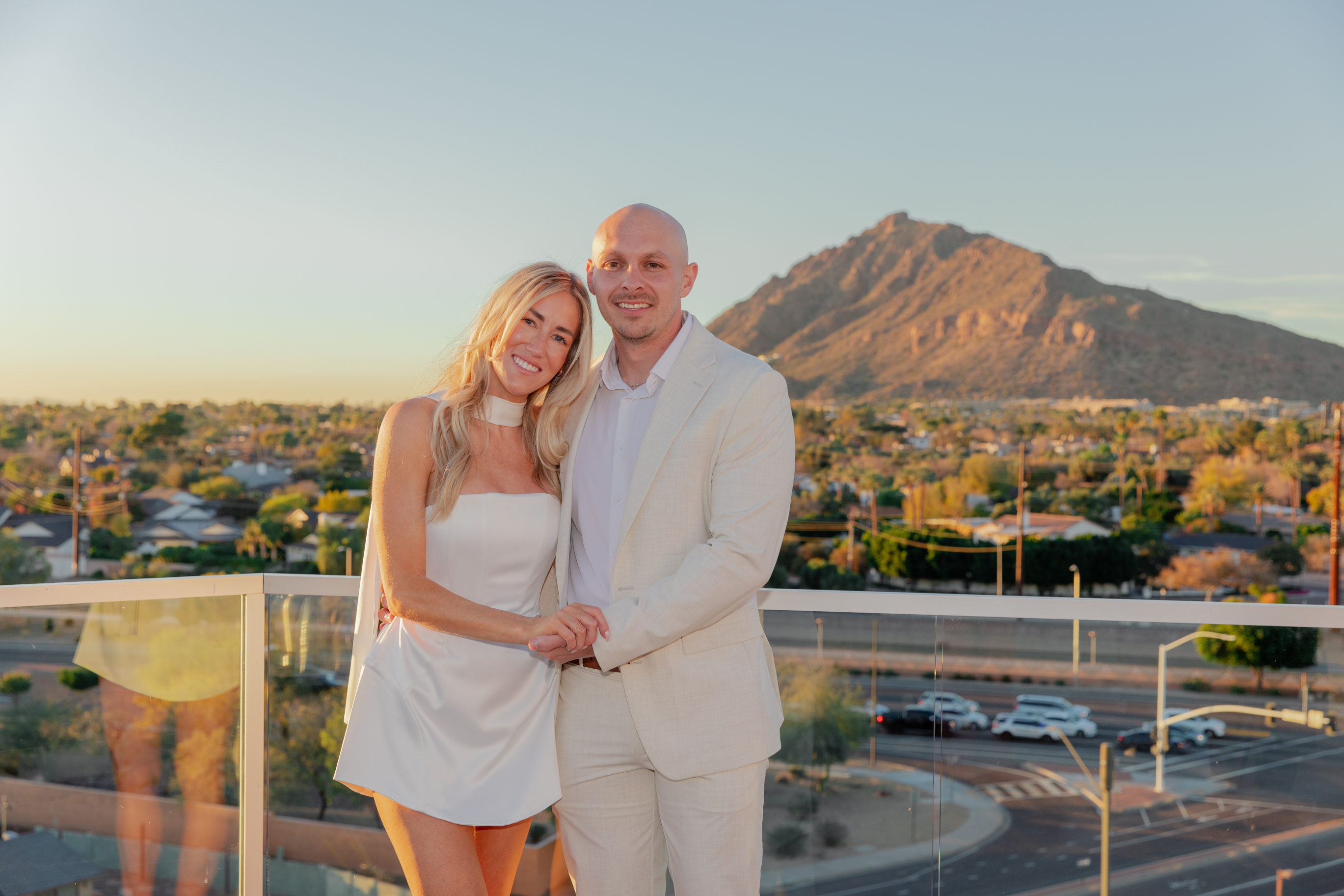 McKenna & Josh, A Rooftop Reception with Camelback Views